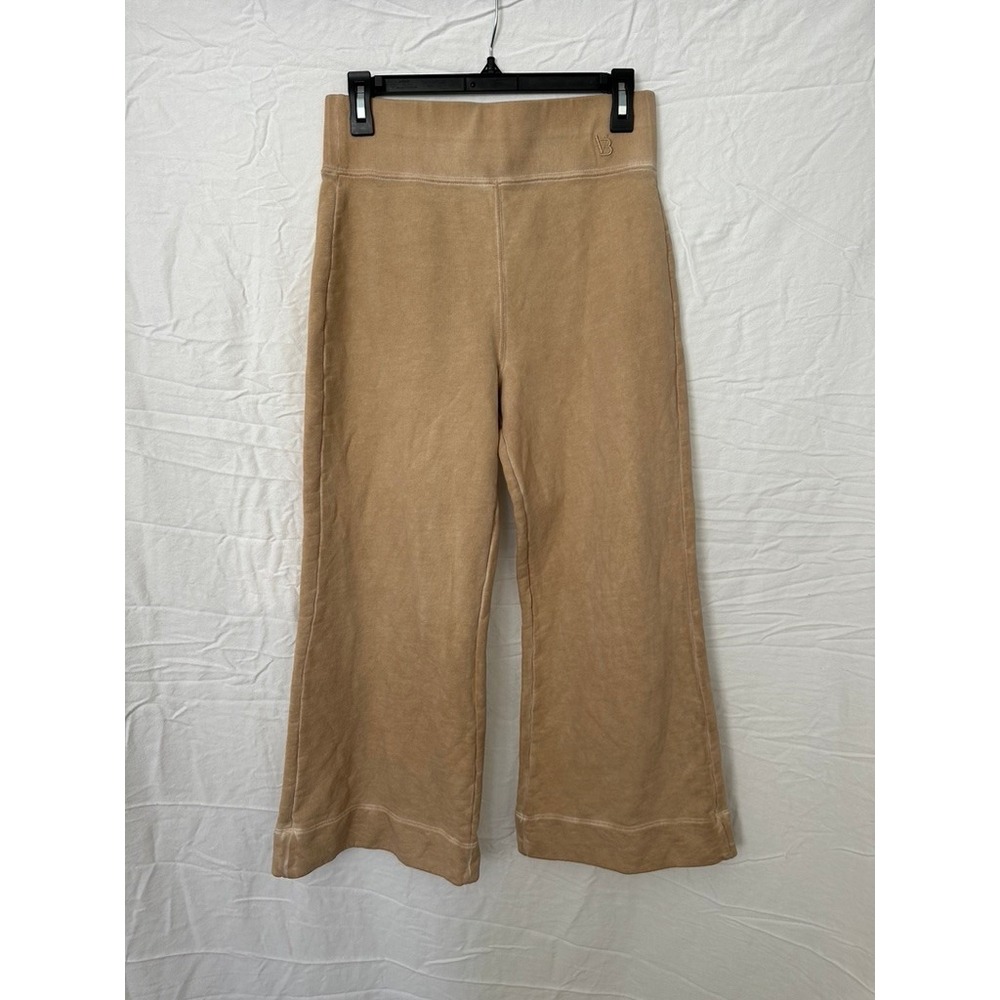 Veronica Beard Sweatpants Women Small Tan Wide Leg Cropped Hartley Camel